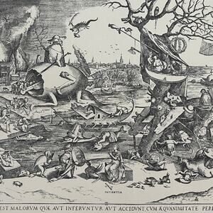 Pieter Bruegel, Patience, Engraving, Print, Bookplate, Art, ~ 241229-WH 70